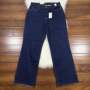 Judy Blue Women's Size 18 W Dark Wash Straight Fit Denim Jeans Cut Off Hems